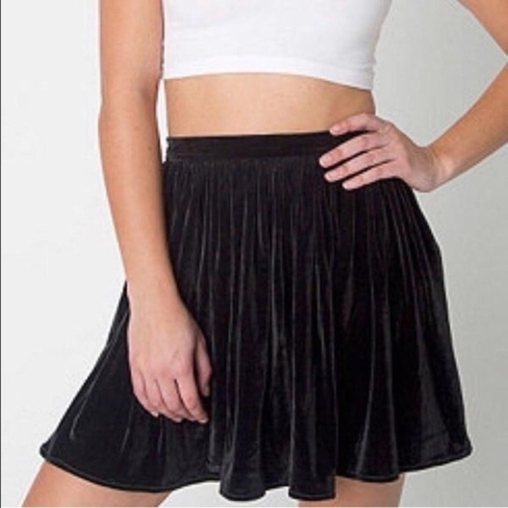American Apparel Velvet Mini Skirt